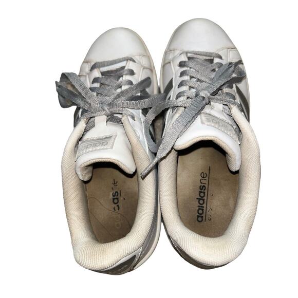 ADIDAS Cloudfoam Advantage Women's Size 7‎ White/Silver Shoes Art-AQ0528 - Picture 7 of 12